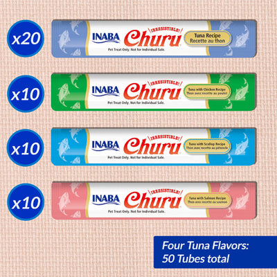 Inaba Cat Churu Puree Tuna Varieties 50pk Box