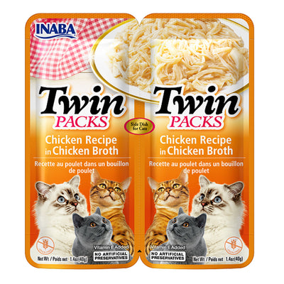 INABA CAT TWIN PACKS CHICKEN IN CHICKEN BROTH 80G 6PK
