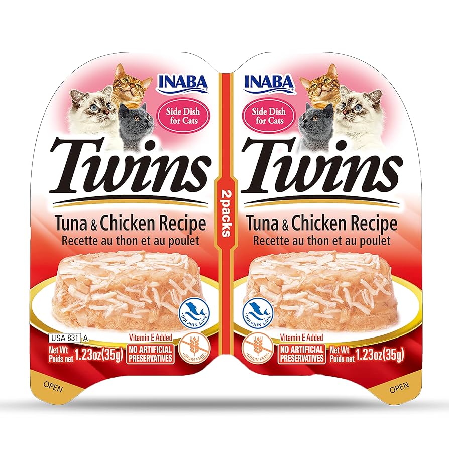 INABA CAT TWINS TUNA & CHICKEN 70G 6PK