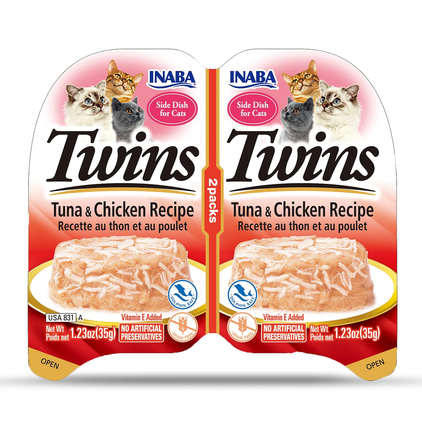 Inaba Cat Twins Tuna & Chicken With Salmon 70g 6pk