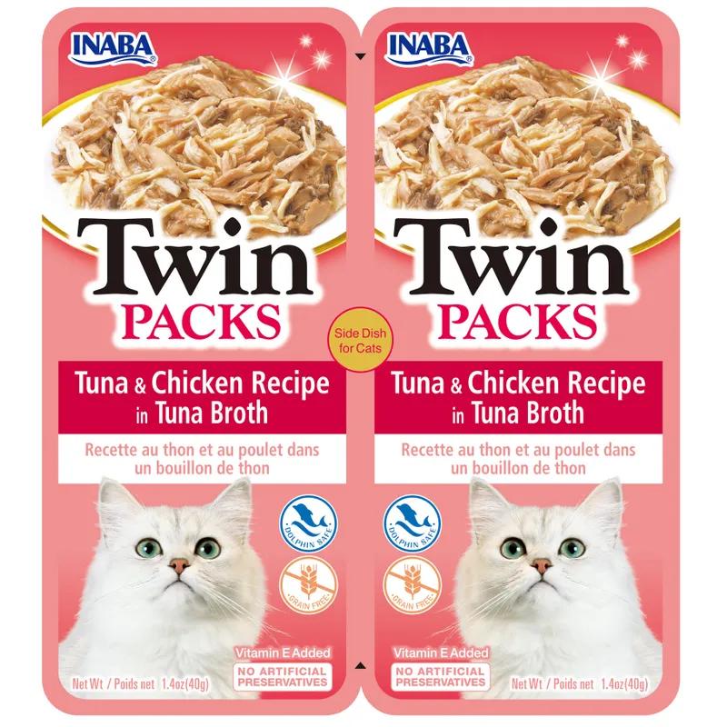 INABA CAT TWIN PACKS TUNA CHKN IN TUNA BRTH 80G 6PK