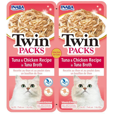 INABA CAT TWIN PACKS TUNA CHKN IN TUNA BRTH 80G 6PK