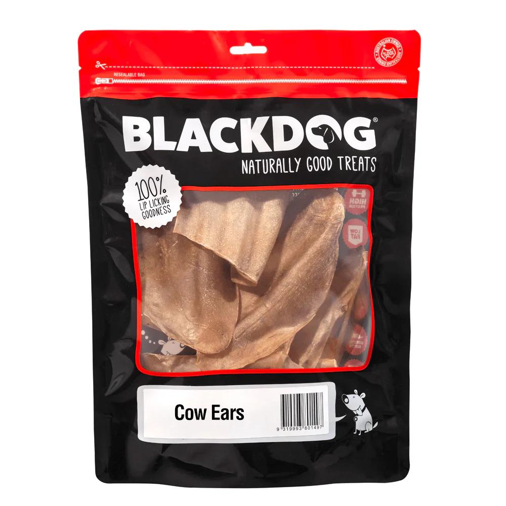 BLACK DOG COW EARS 50PK