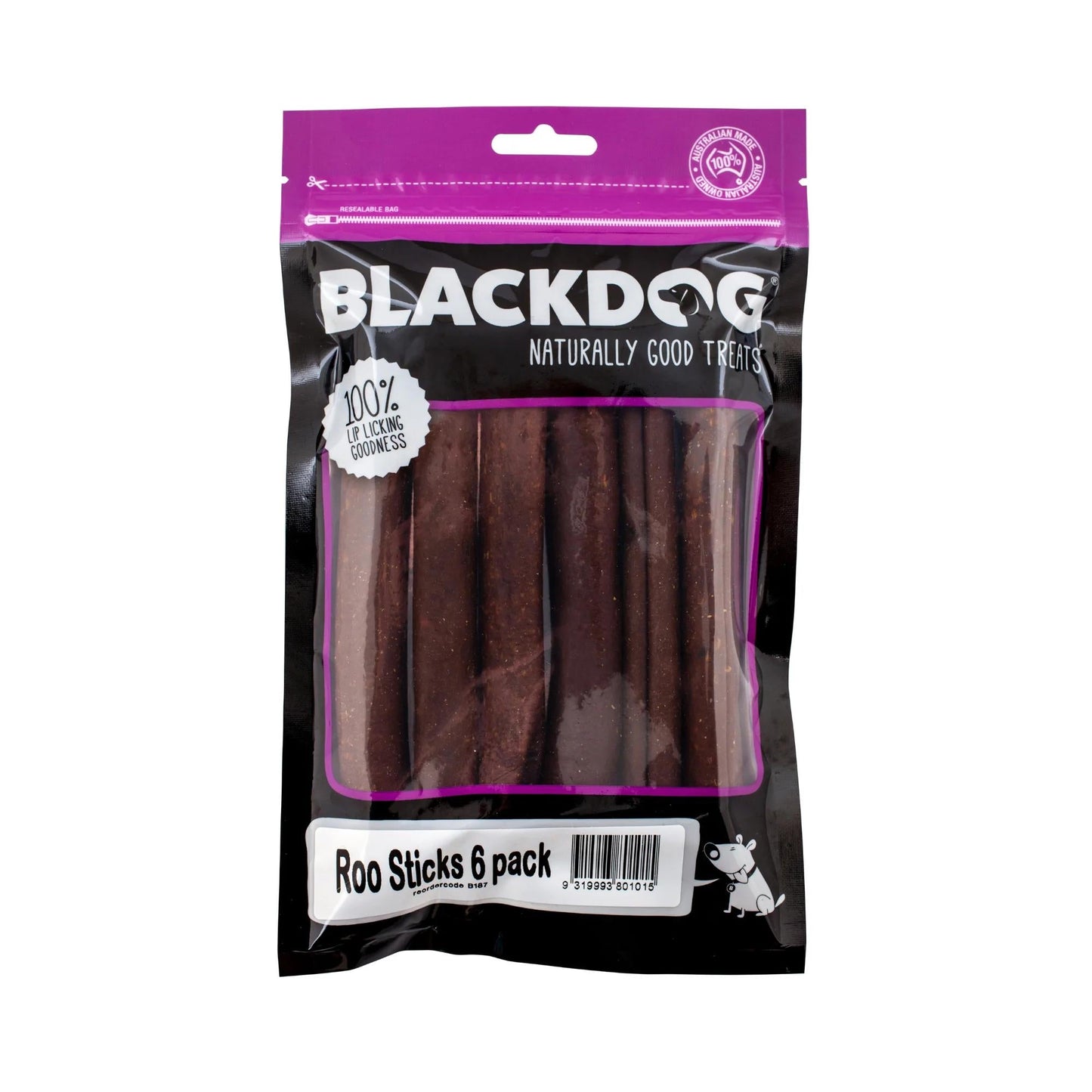 Black Dog 6 Pack Roo Sticks Treats