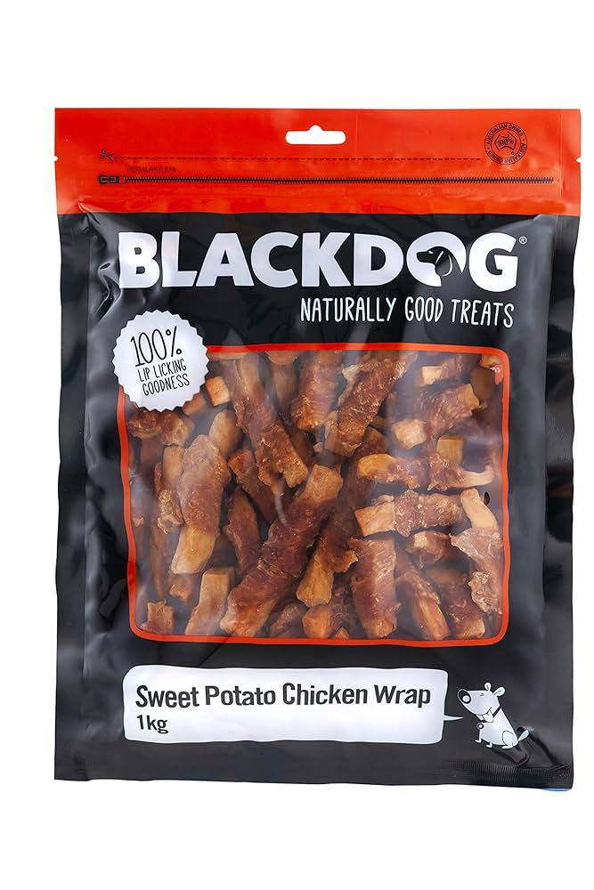 BLACK DOG SWEET POTATO & CHICK WRAP 1KG