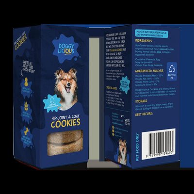 Doggylicious Hip Joint And Coat Cookies 180g