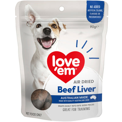 Love Em Air Dried Beef Liver 200g 4pk