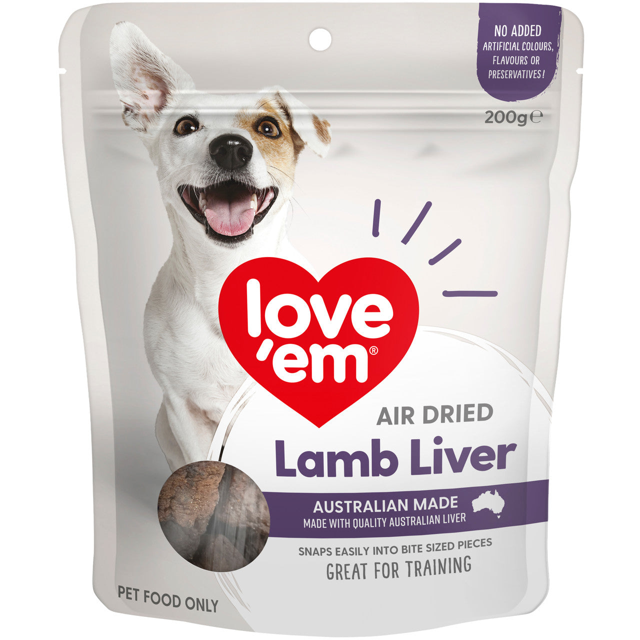 Love Em Air Dried Lamb Liver 200g 4pk