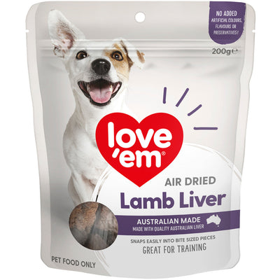 Love Em Air Dried Lamb Liver 200g 4pk