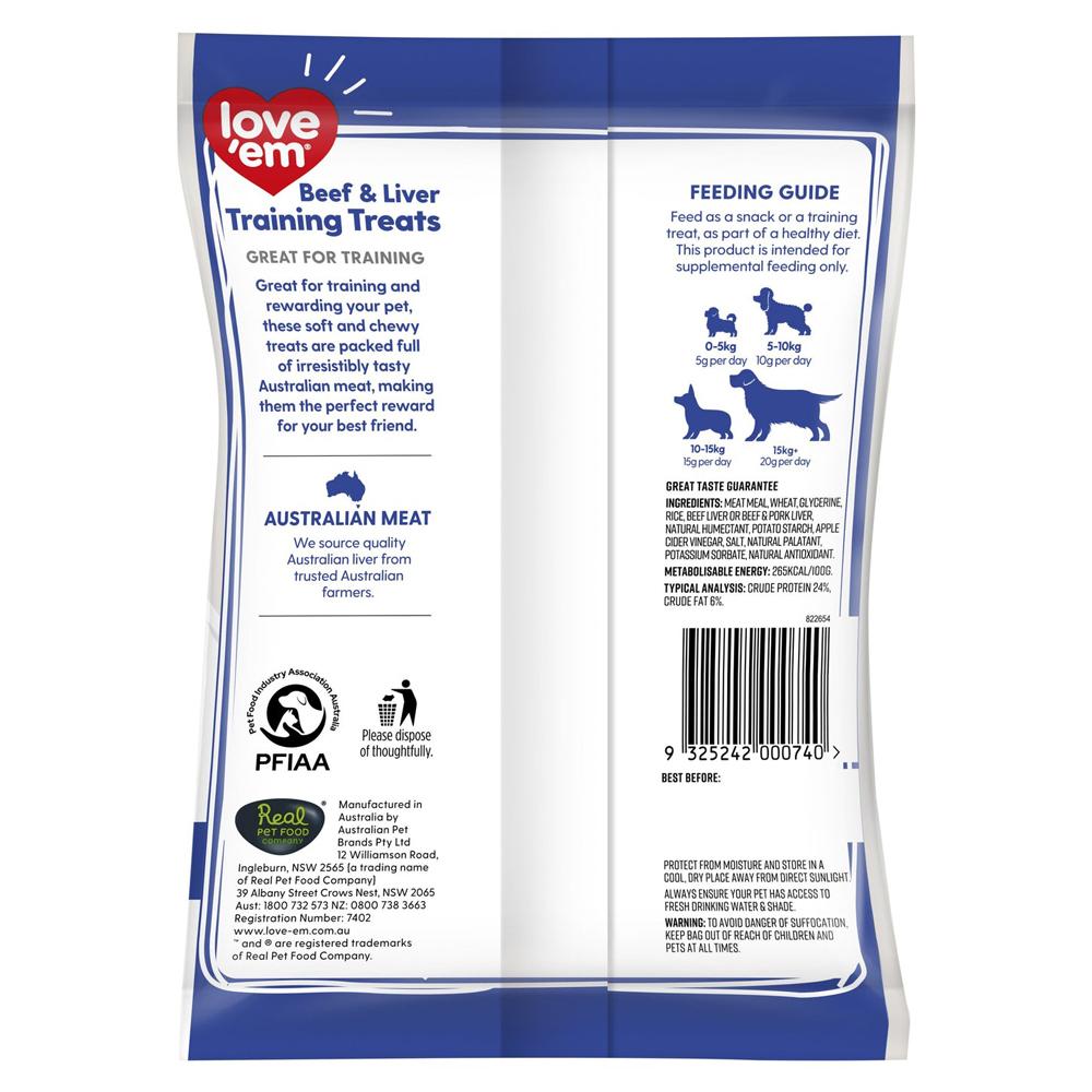 Love Em Liver Training Treats 200g 5pk