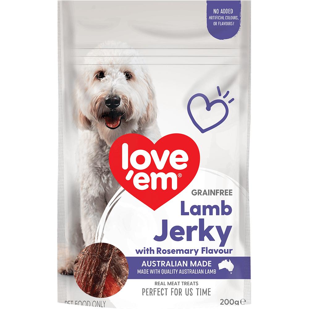 LOVE EM LAMB & ROSEMARY JERKY 200G 6PK