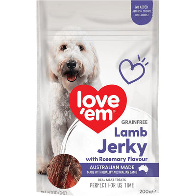 LOVE EM LAMB & ROSEMARY JERKY 200G 6PK