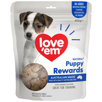 LOVE EM PUPPY REWARDS 400G