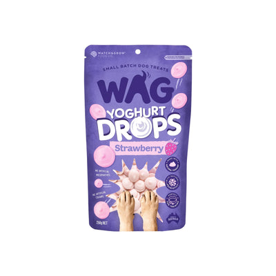 WAG YOGHURT DROPS STRAWBERRY POUCH
