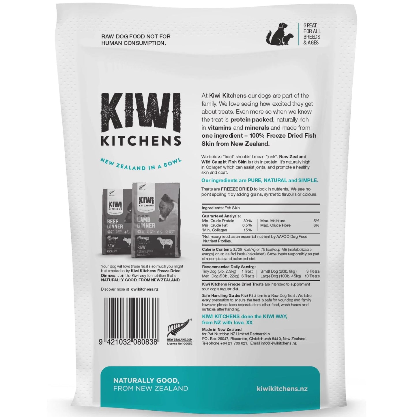 Kiwi Kitchens Freeze Dried Fish Skin Treat 50g