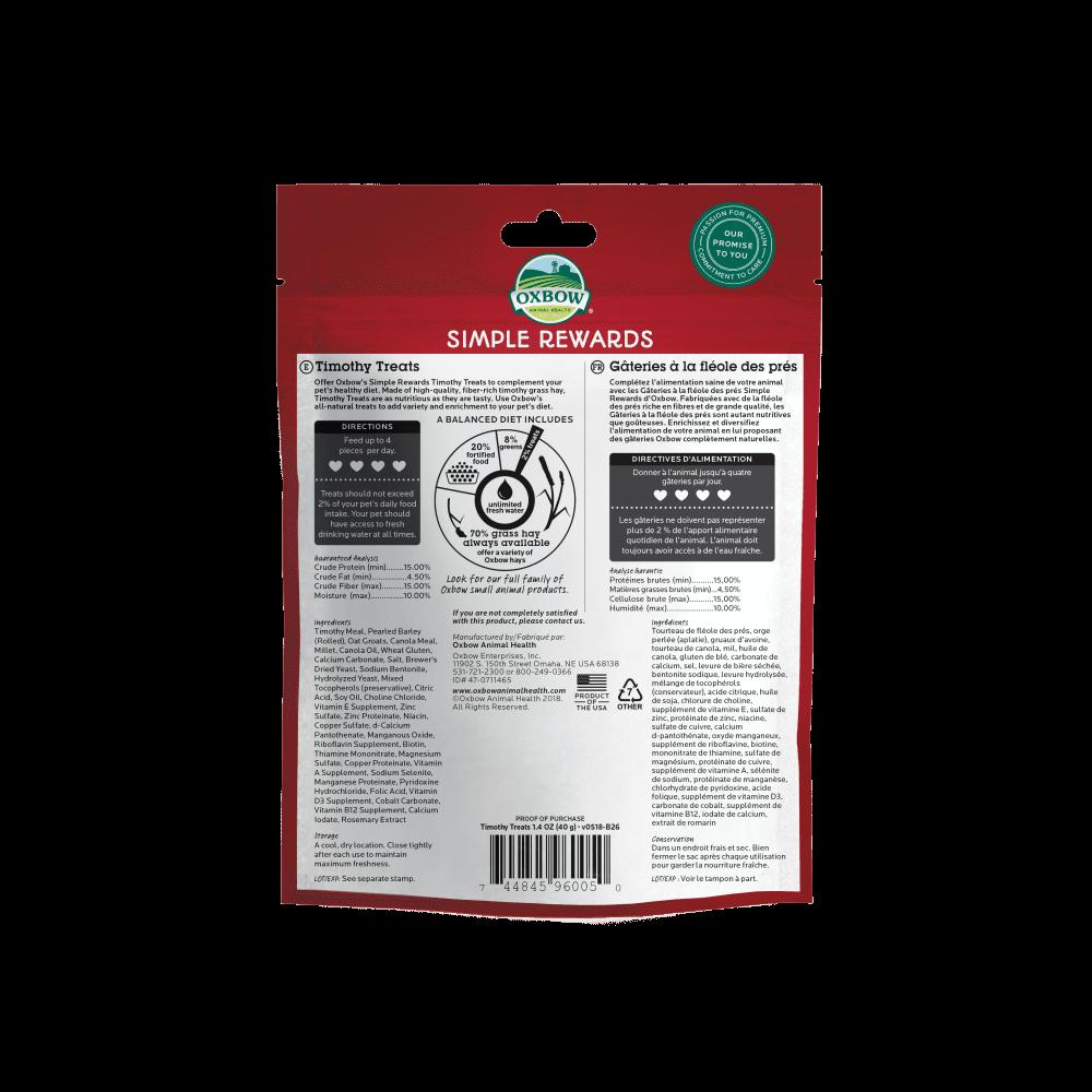 Oxbow Simple Rewards Timothy Treats 40g