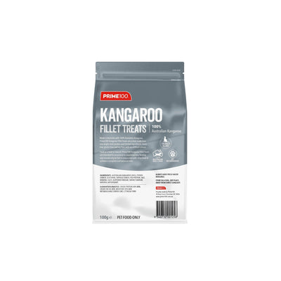 Prime100 Spt Kangaroo Fillet Dog Treats 100g