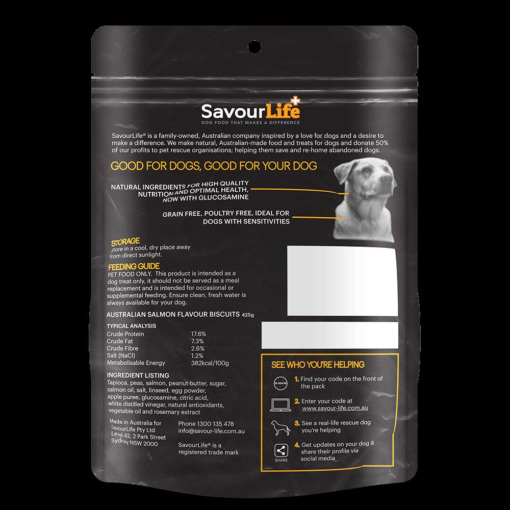 Savourlife Australian Grain Free Salmon Biscuits Dog Treats 425g