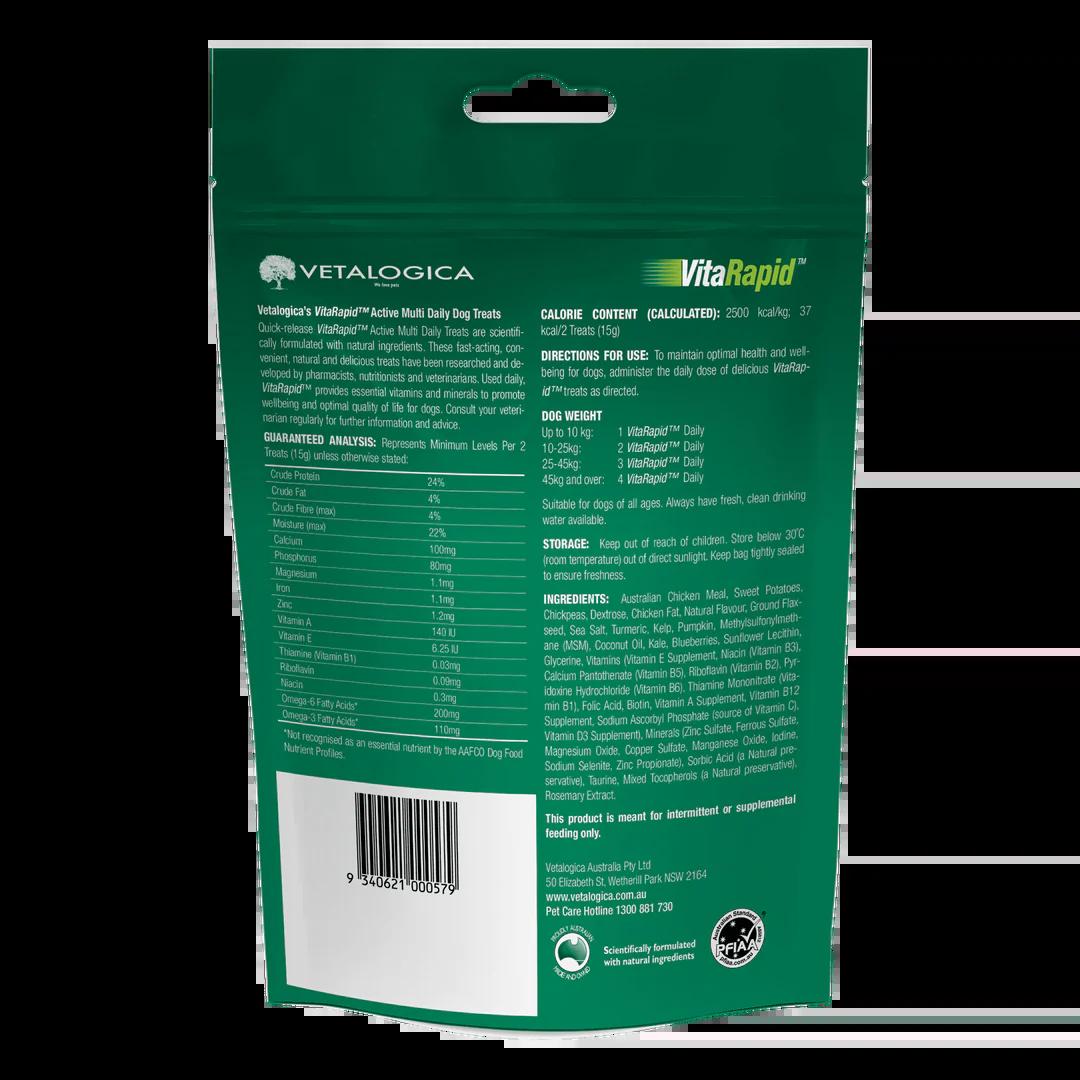 Vetalogica Vitarapid Active Multi Daily Treats For Dogs