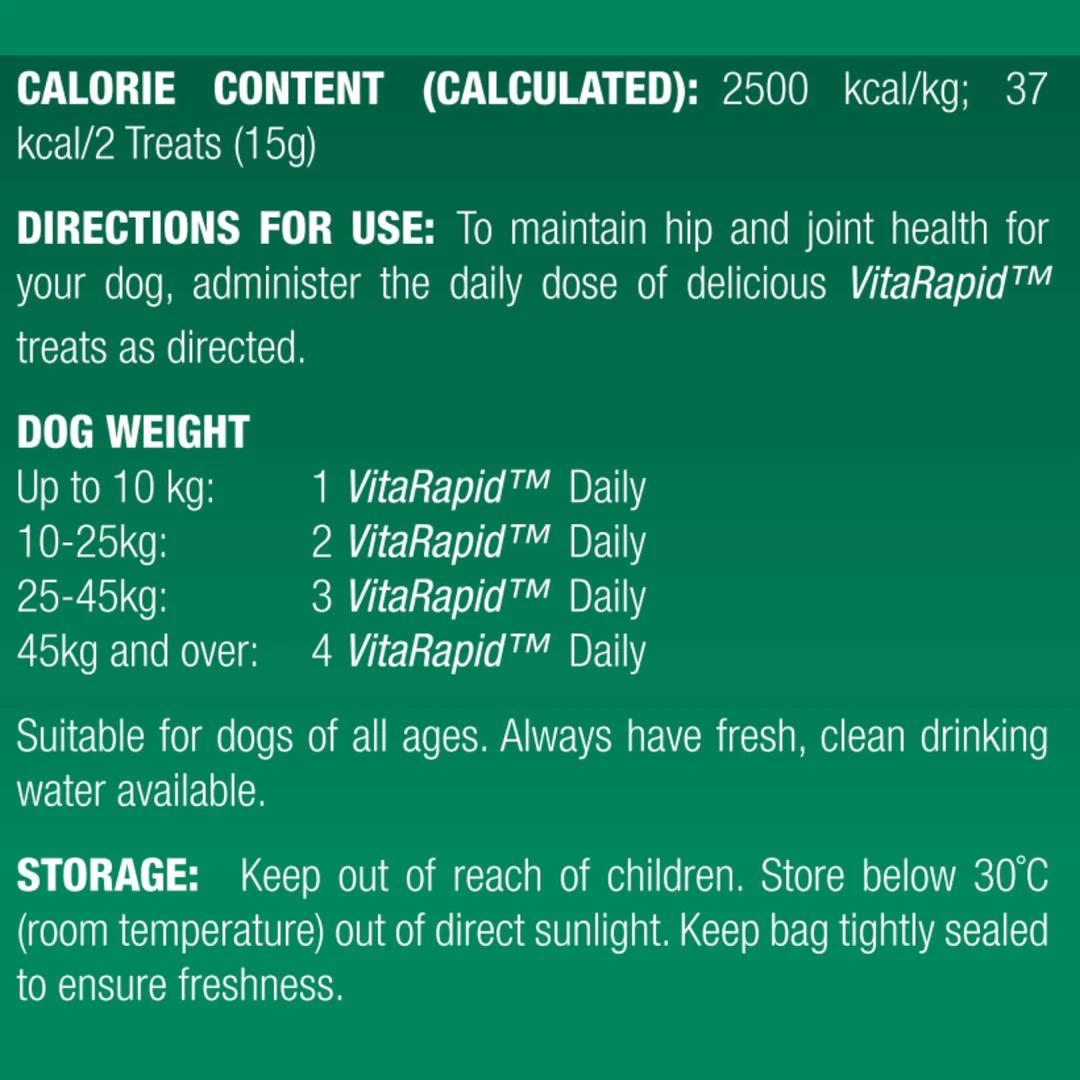 Vetalogica Vitarapid Joint Care Daily Dog Treats 210g
