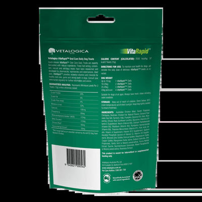 Vetalogica Vitarapid Oral Care Daily Treats For Dogs 210g