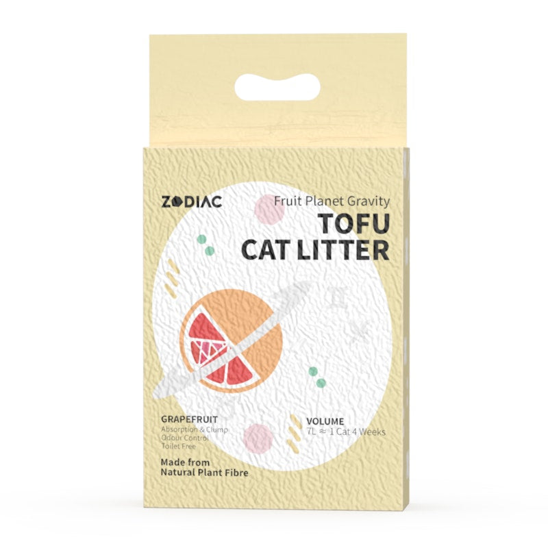 ZODIAC Fruity Tofu Cat Litter - Grapefruit 7L/2.5Kg