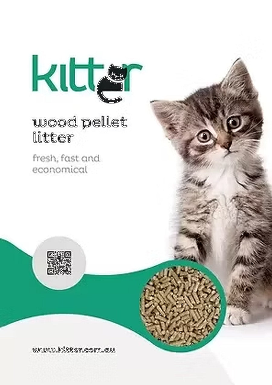 Kitter Wood Cat Litter 15Kg