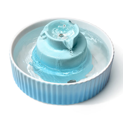 Andala Pets Blue Ceramic Electric Water Fountain