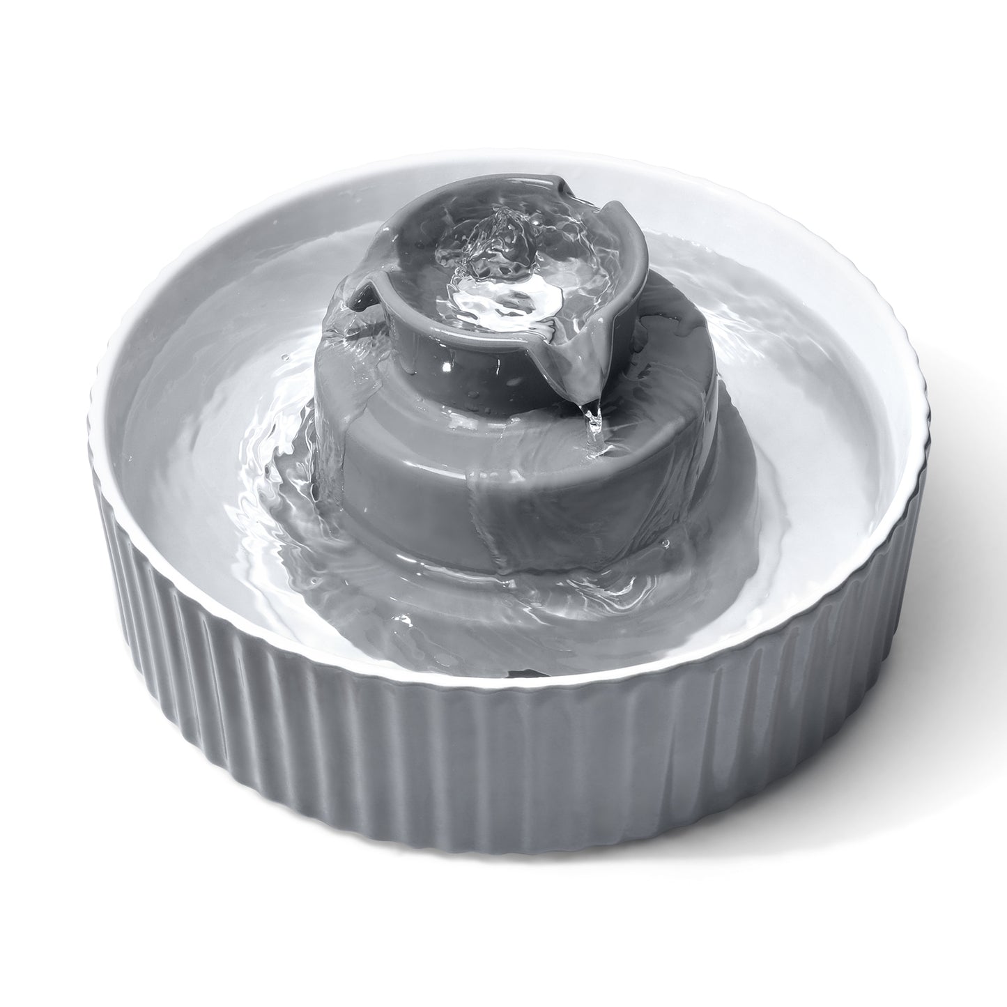 Andala Pets Grey Ceramic Electric Water Fountain