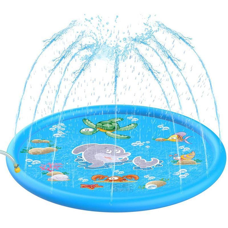 Outdoor Dog Splash Pad 100cm Inflatable Sprinkler Play Mat