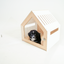 Modern Indoor Dog Crate - White Plywood & Acrylic Door | 58 × 58 × 63 cm