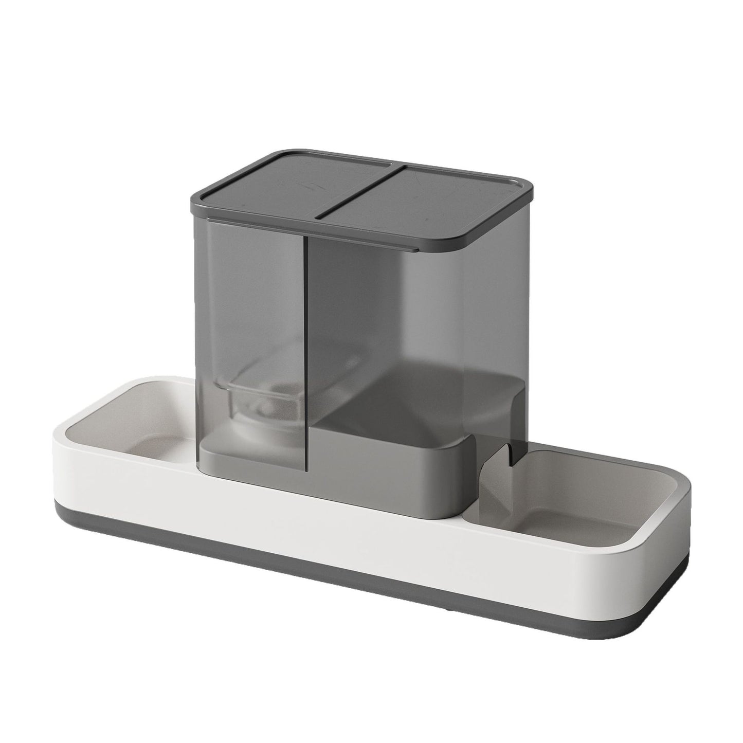 Andala Pets Grey 2-in-1 Automatic Pet Water And Food Dispenser