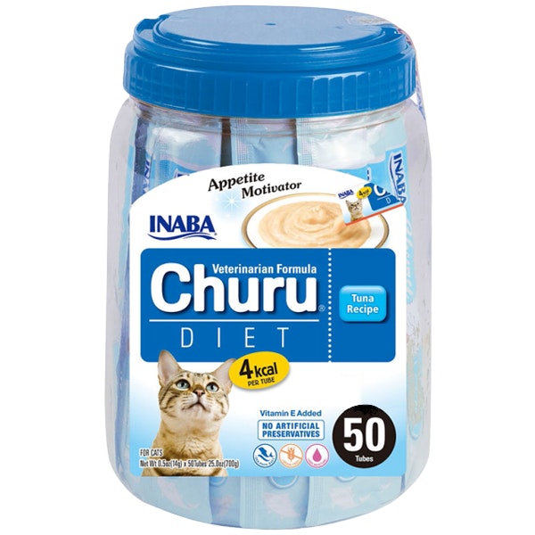 Inaba Cat Treat Churu Diet Puree Tuna Recipe 50pk