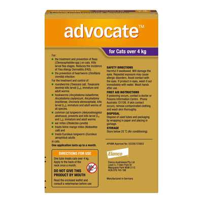 Advocate Cat  4kg Plus Large 3pk