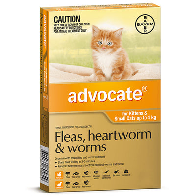 ADVOCATE CAT  0-4KG SMALL CATS & KITTENS 3'S