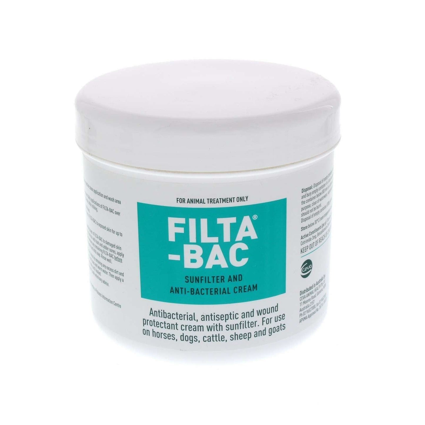 CEVA FILTA-BAC SUNFILTER & ANTI-BACTERIAL CREAM 500G JAR