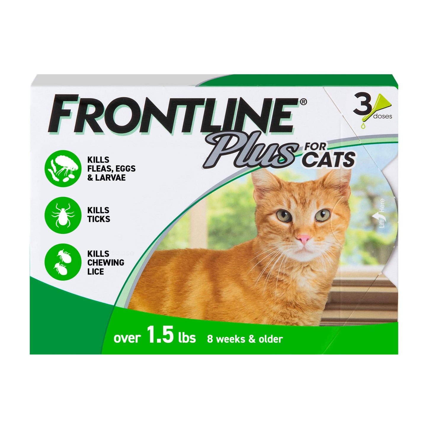 Frontline Plus 3 Pack Cat Top Spot On Flea Tick Worm