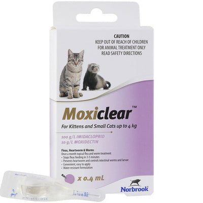 MOXICLEAR FOR KITTENS AND SMALL CATS UP TO 4KG 6 PACK