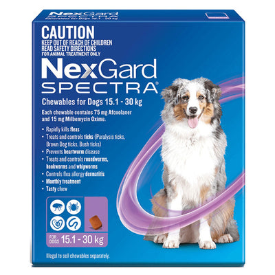 NEXGARD SPECTRA FOR DOGS 15.1-30KG 6S