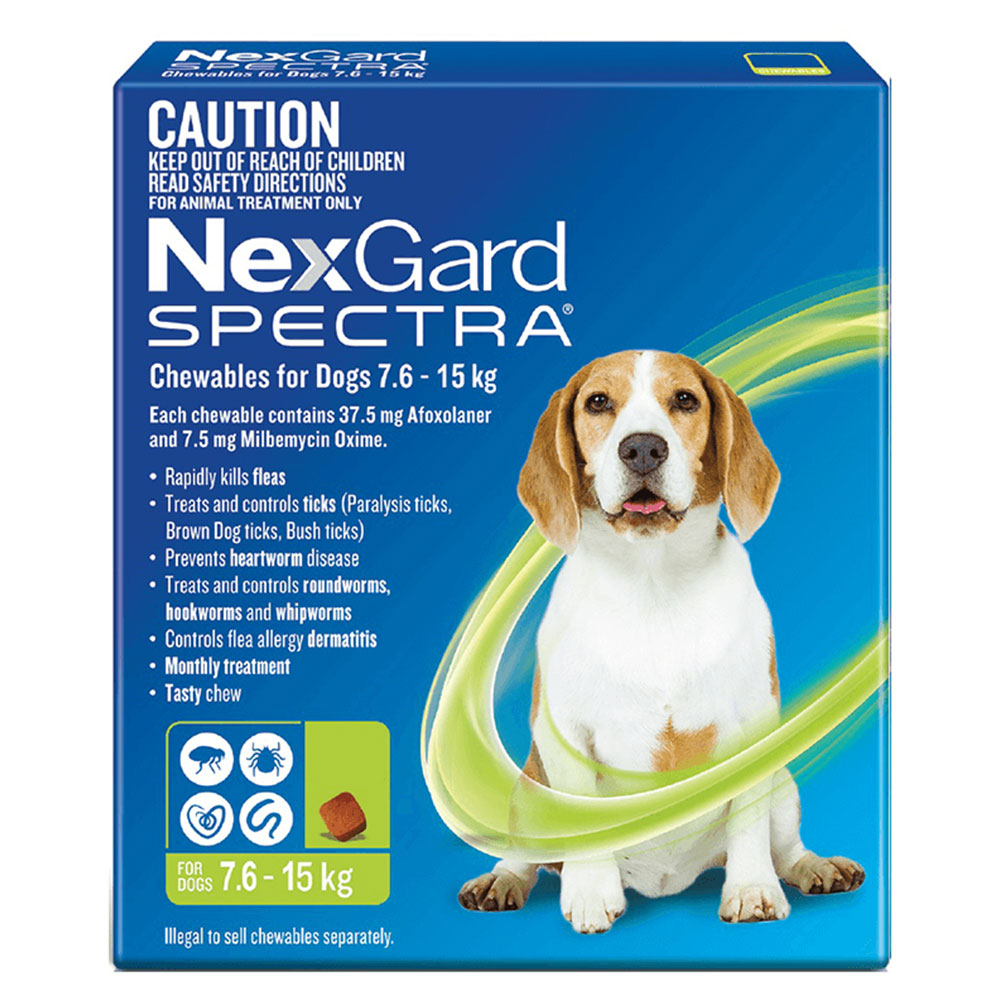 NEXGARD SPECTRA FOR DOGS 7.6 -15KG 6S