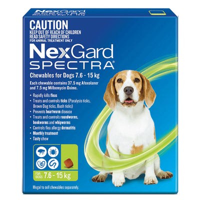 NEXGARD SPECTRA FOR DOGS 7.6 -15KG 6S