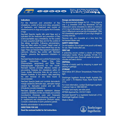 Nexgard Spectra Chews For Small Dogs 3.6-7.5kg - 3pk
