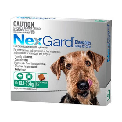 NEXGARD LARGE 10.1 - 25KS 6'S GREEN