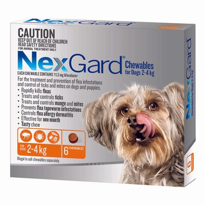 Nexgard Small 2.0 - 4kg 6pk Orange