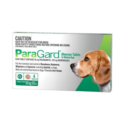 PARAGARD DOG ALLWORMER  5-10 KG 4'S