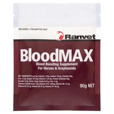 Ranvet Bloodmax Blood Boosting Supplement For Horses & Greyhounds 90g