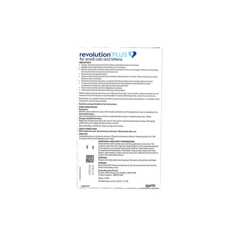 Revolution Plus Small Cats & Kittens 1.25-2.5kg - 3 Pack