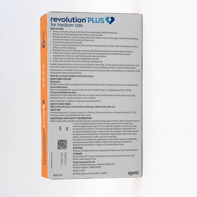 Revolution Plus For Medium Cats 2.5 - 5kg 3 Pack
