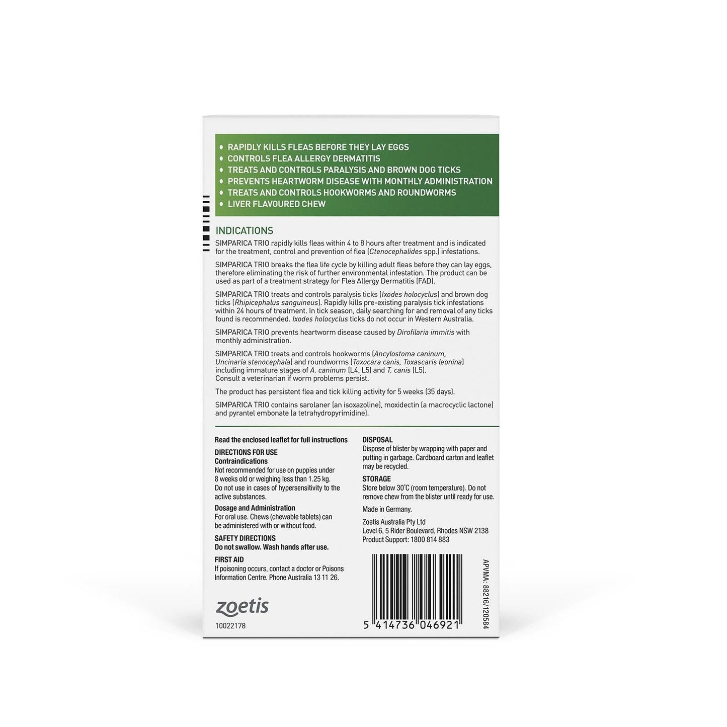 Simparica Trio 20.1-40kg  6 Pack