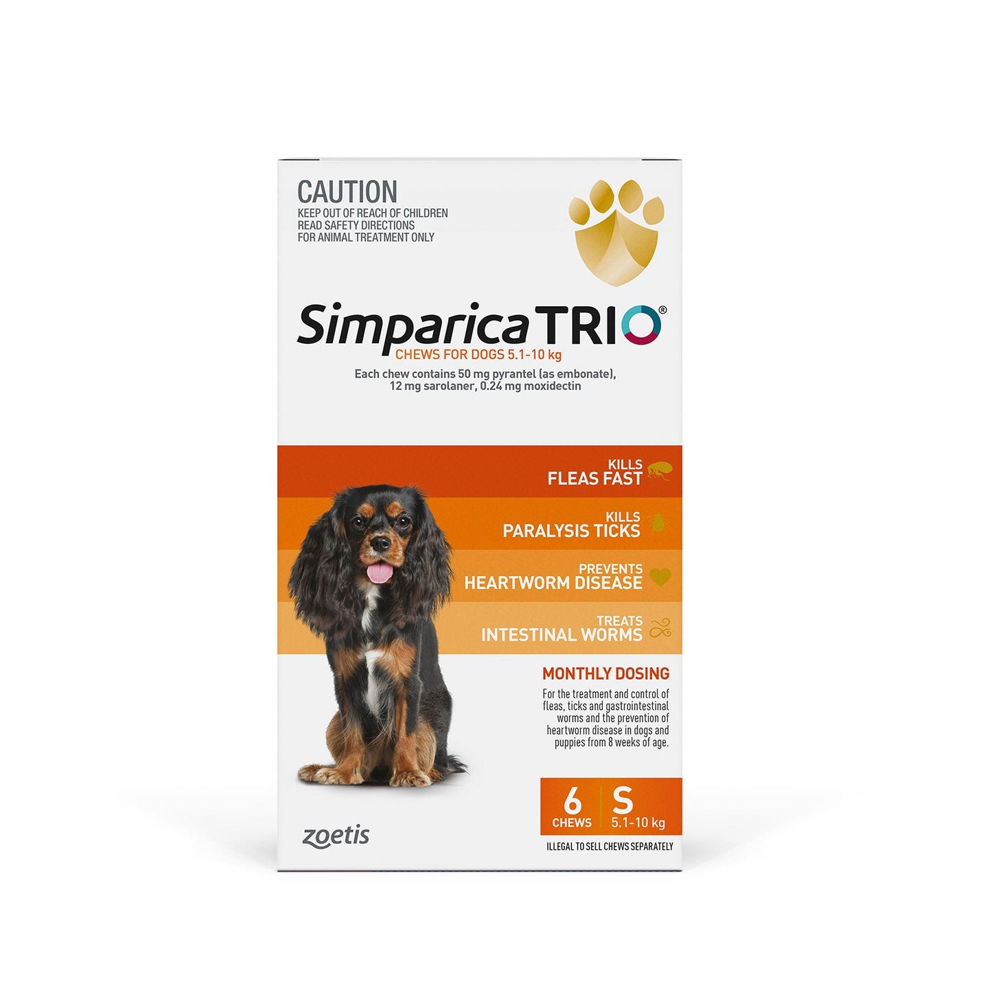 SIMPARICA TRIO 5.1-10KG  6 PACK